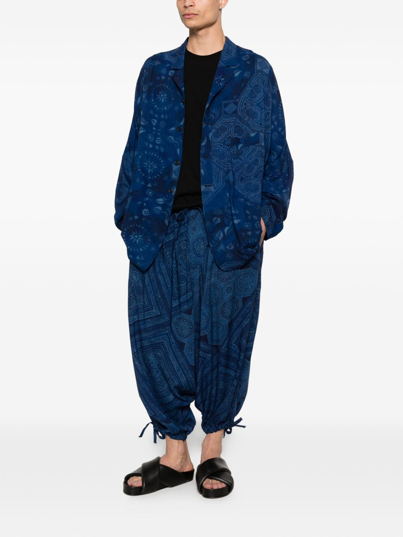 Yohji Yamamoto tie-fastening trousers outlook