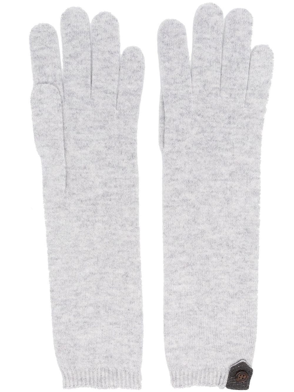button-detail gloves - 1