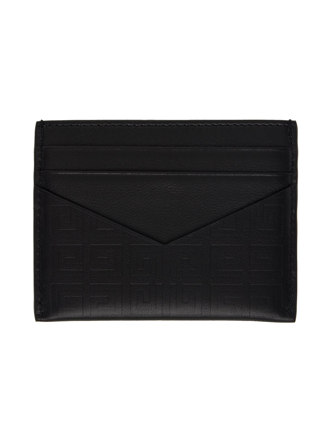 Black G-Cut 4G Leather Card Holder - 2