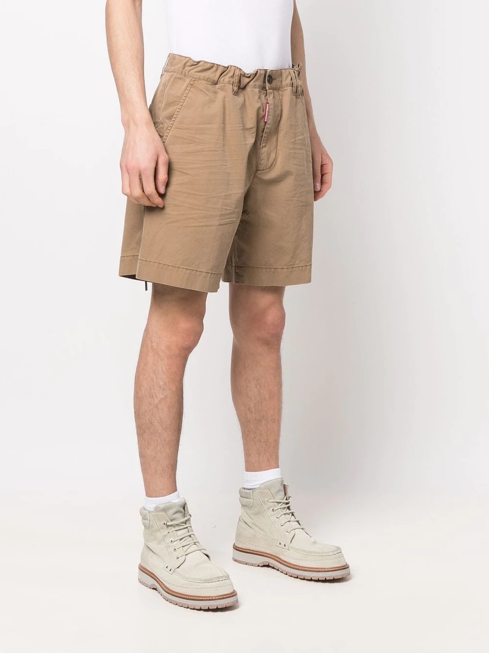 side-zip chino shorts - 3