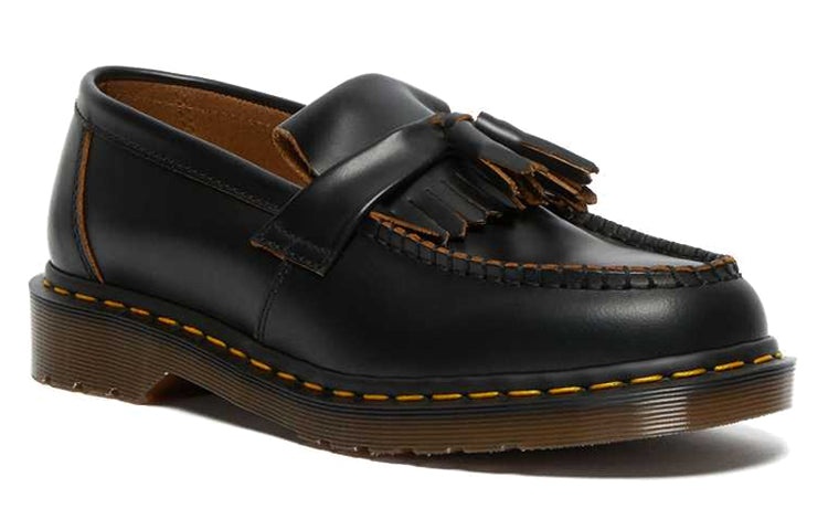Dr. Martens Vintage Made in England Quilon Leather Tassel Loafers 'Black' 26891001 - 3