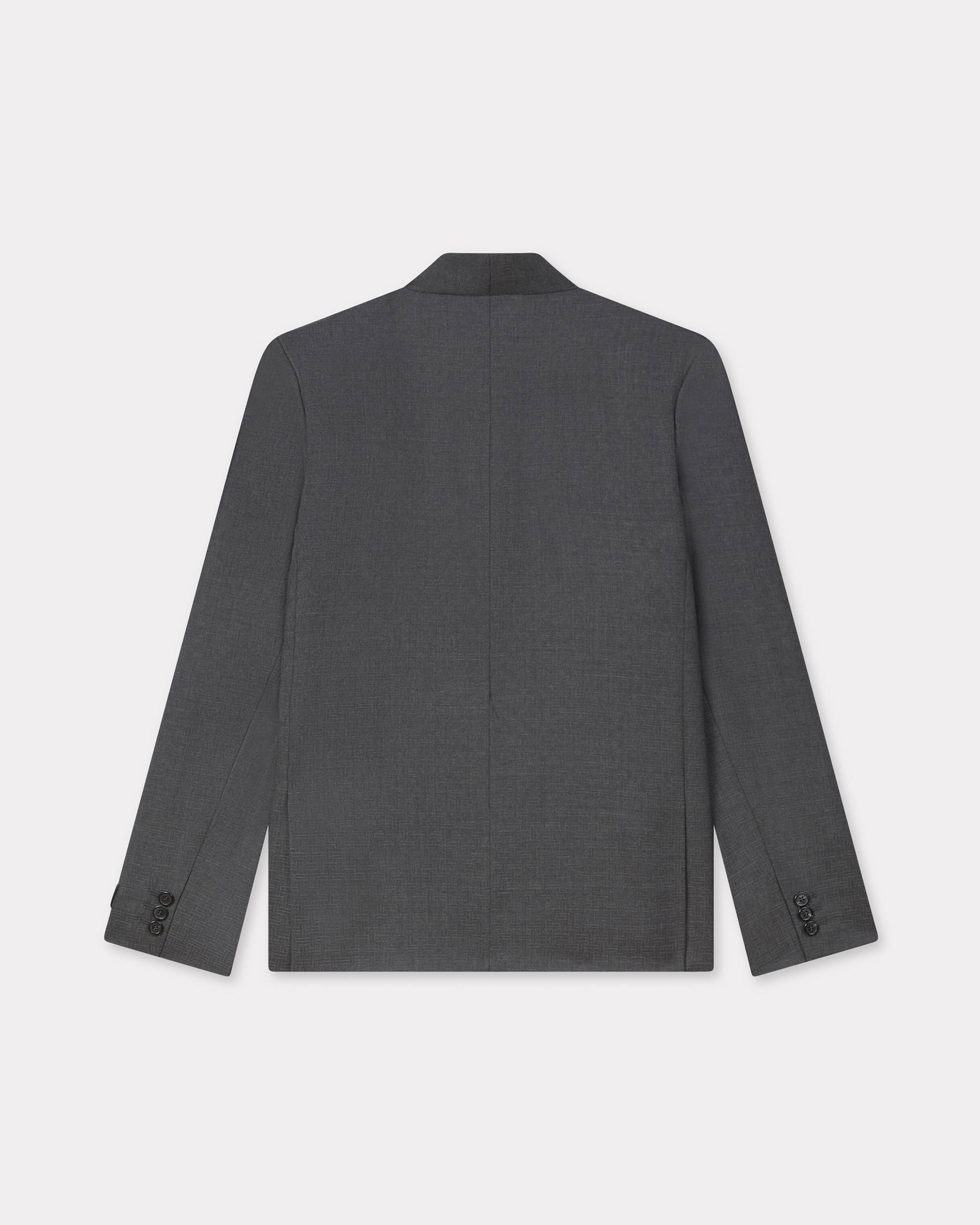 'KENZO Weave' adjusted tailored kimono jacket in wool jacquard - 2