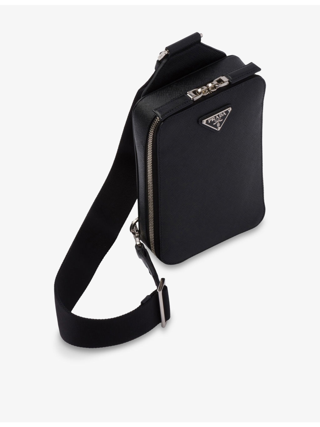 Brique Saffiano logo-plaque leather shoulder bag - 5