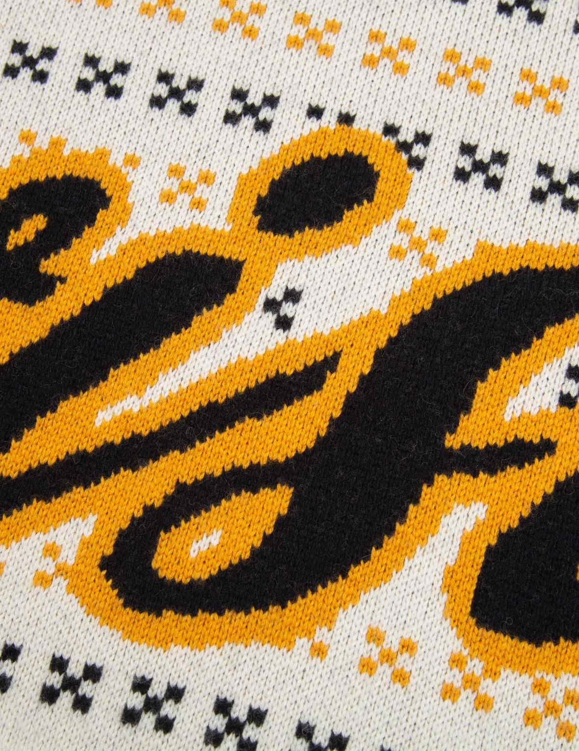 Logo Calligraphy Jacquard Knitted Sweater - 8