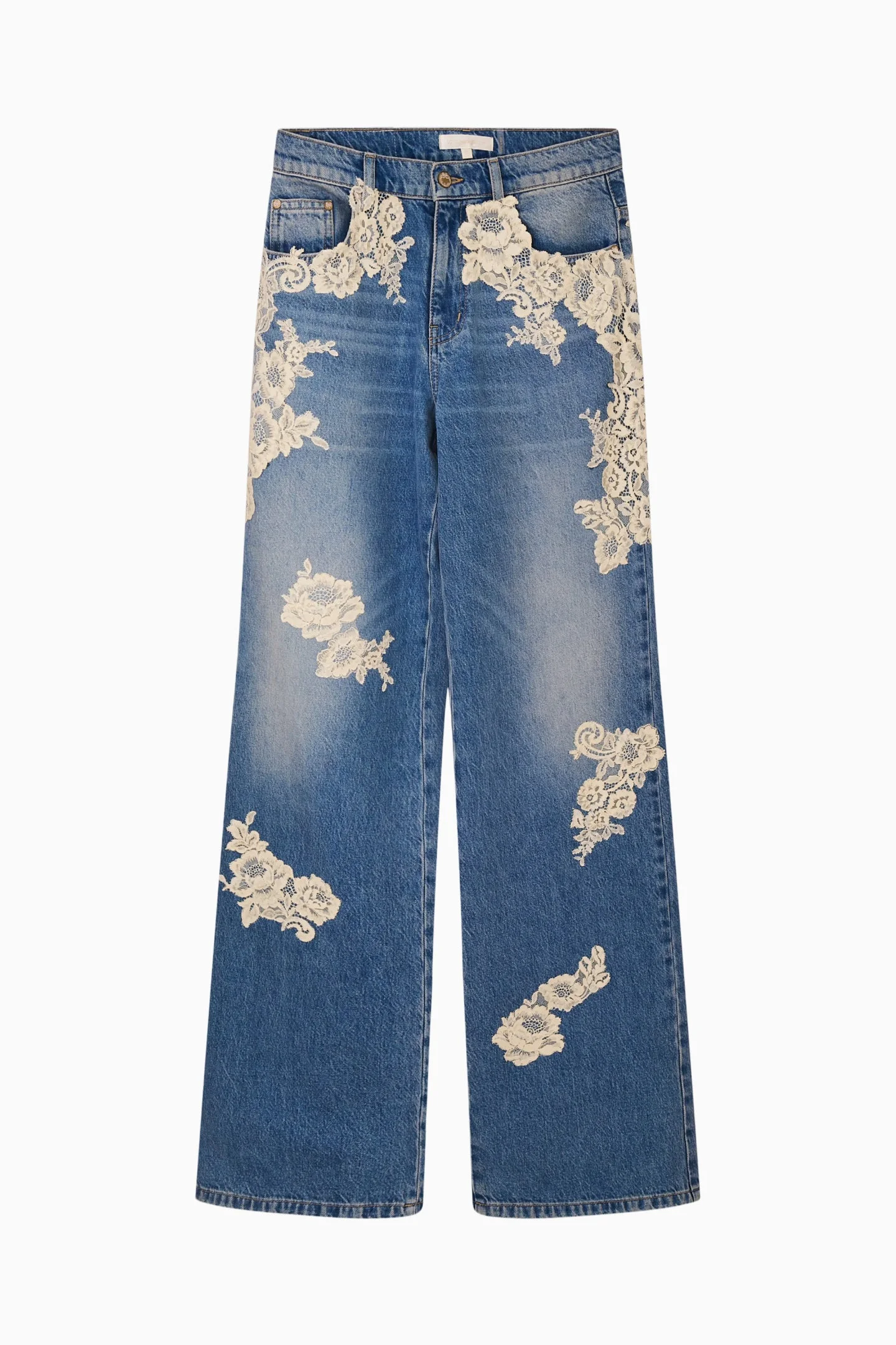 Bambie Lace Appliqué Jeans - 1