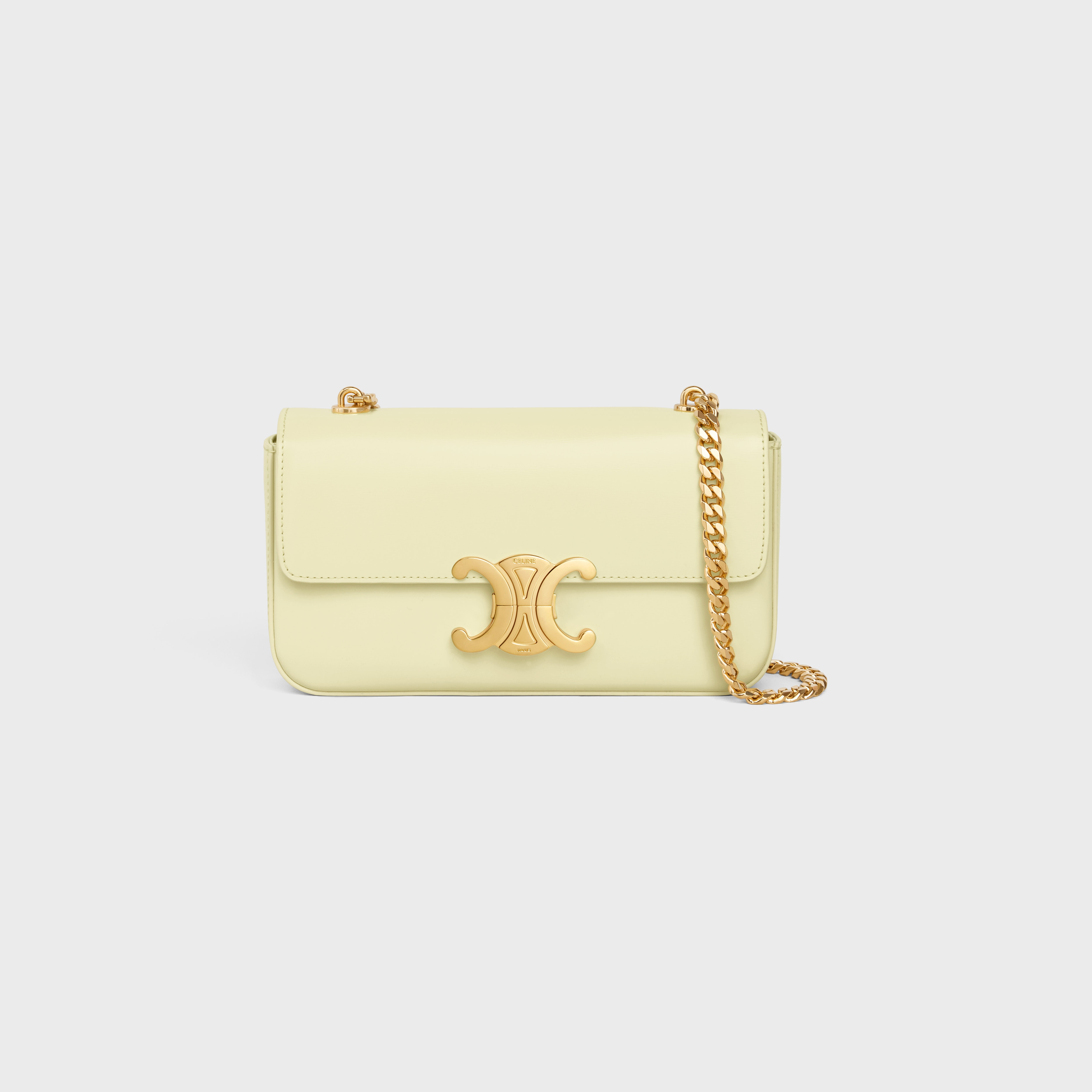 CHAIN SHOULDER BAG CLAUDE in shiny calfskin - 1