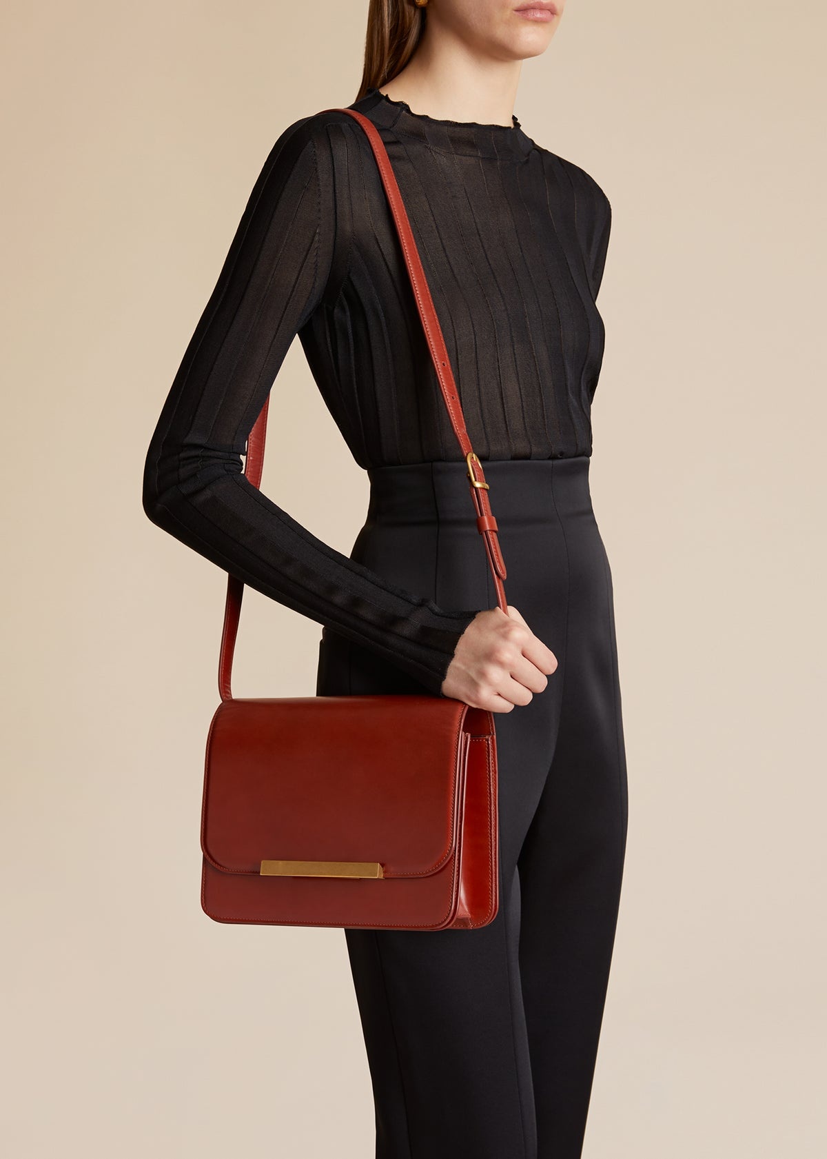 The Bridget Crossbody Bag in Cognac Leather - 5