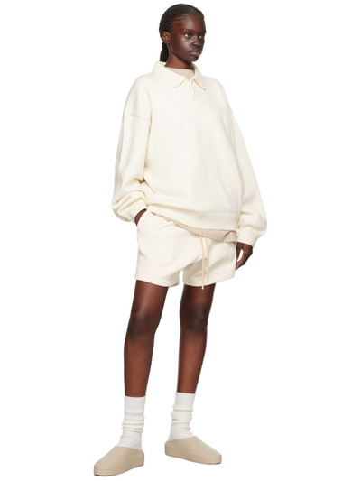 ESSENTIALS Off-White Drawstring Shorts outlook