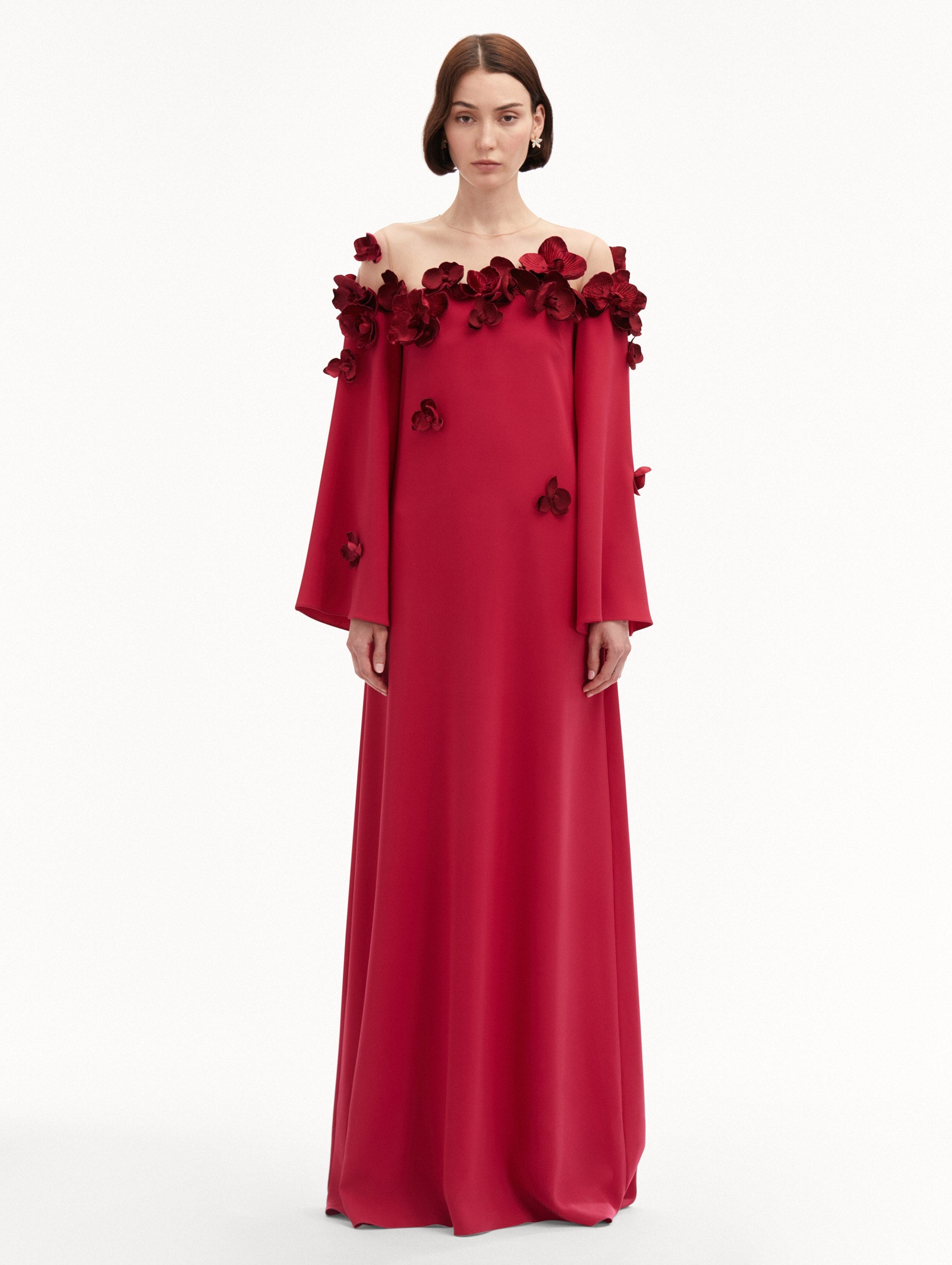 ORCHID ILLUSION NECKLINE CAFTAN - 2