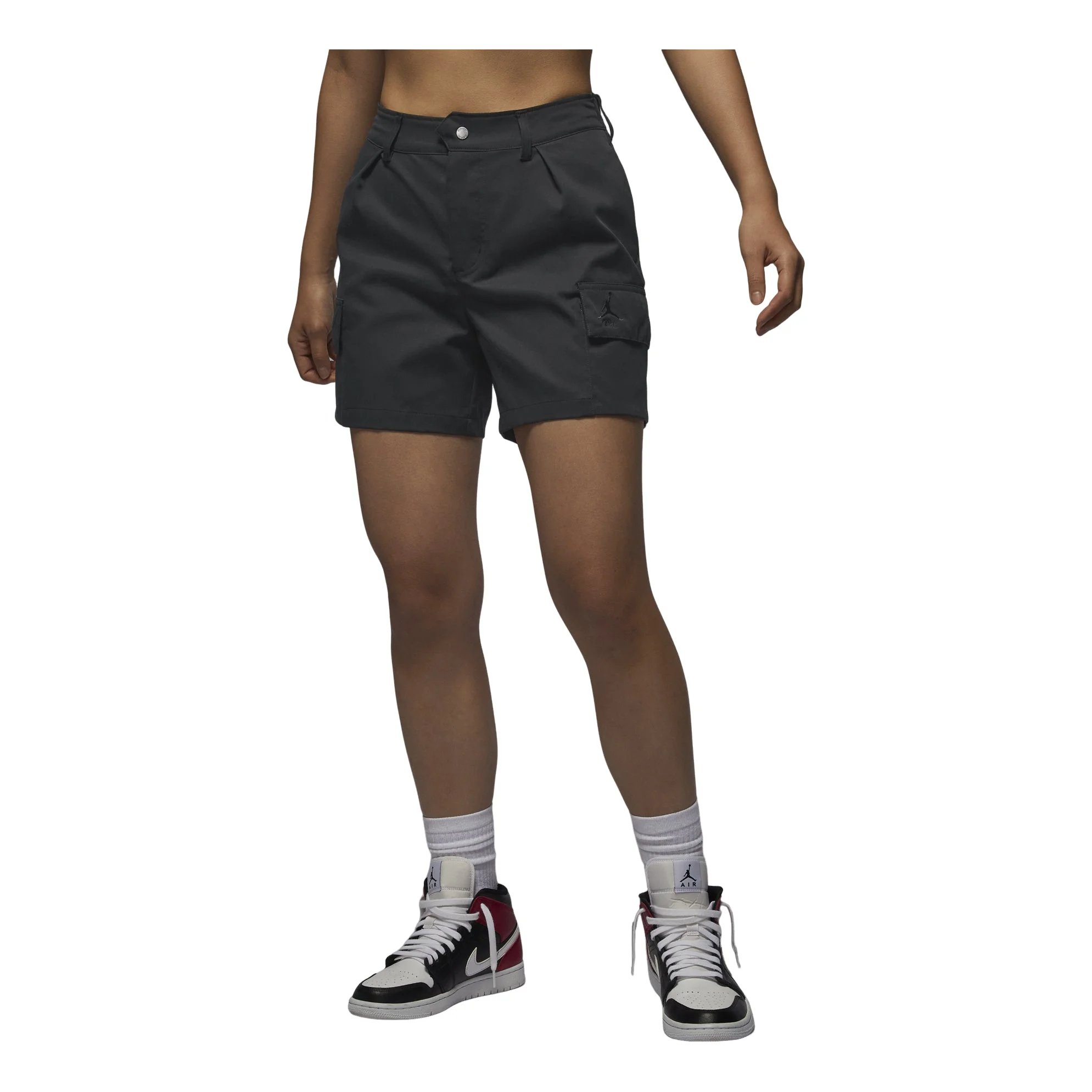 (WMNS) Air Jordan Chicago Shorts Asia Sizing 'Dark Grey' FN5682-045 - 1