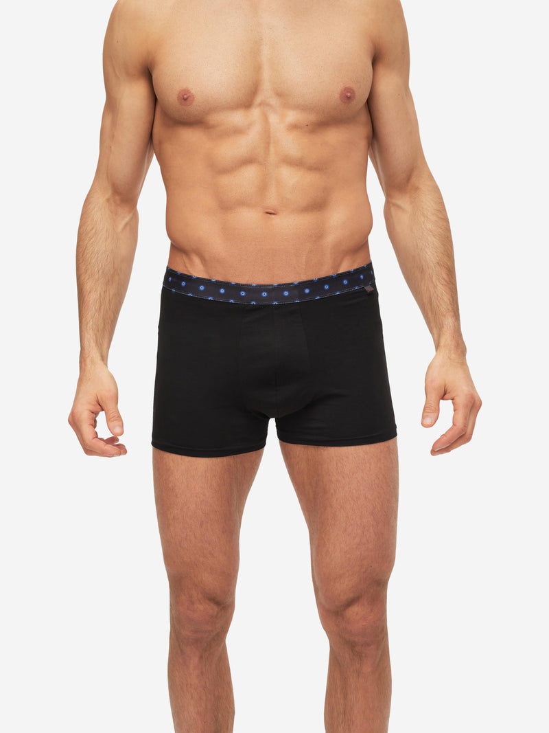 Men's Boxer Briefs Band 56 Pima Cotton Stretch Black - 3