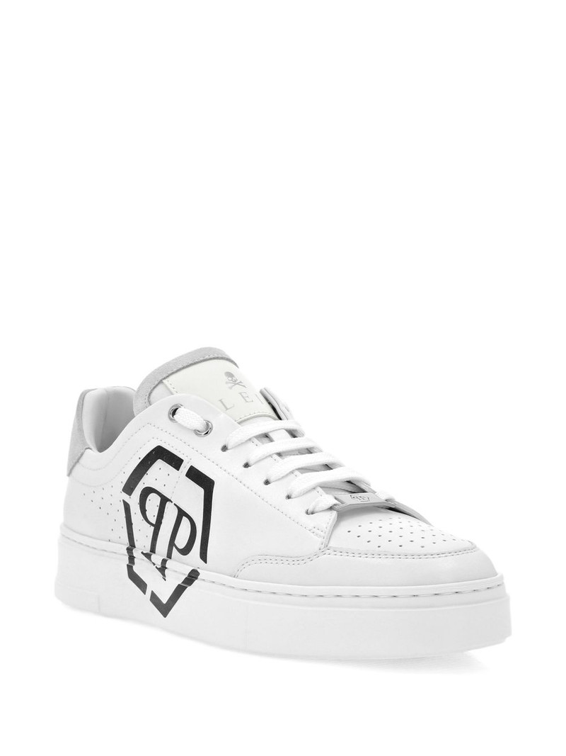 PHILIPP PLEIN logo-detailed leather sneakers outlook