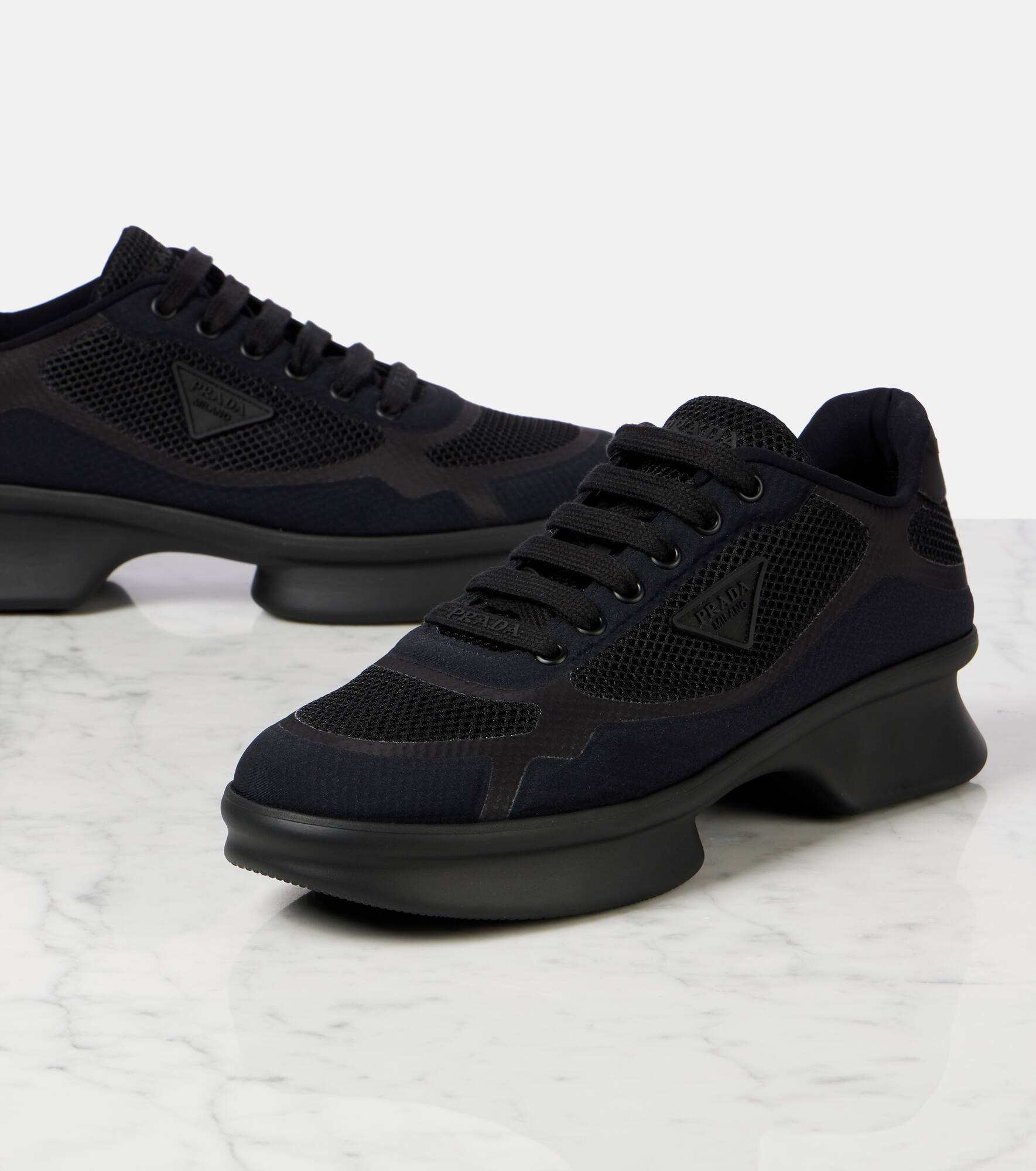 Re-Nylon and mesh sneakers - 5