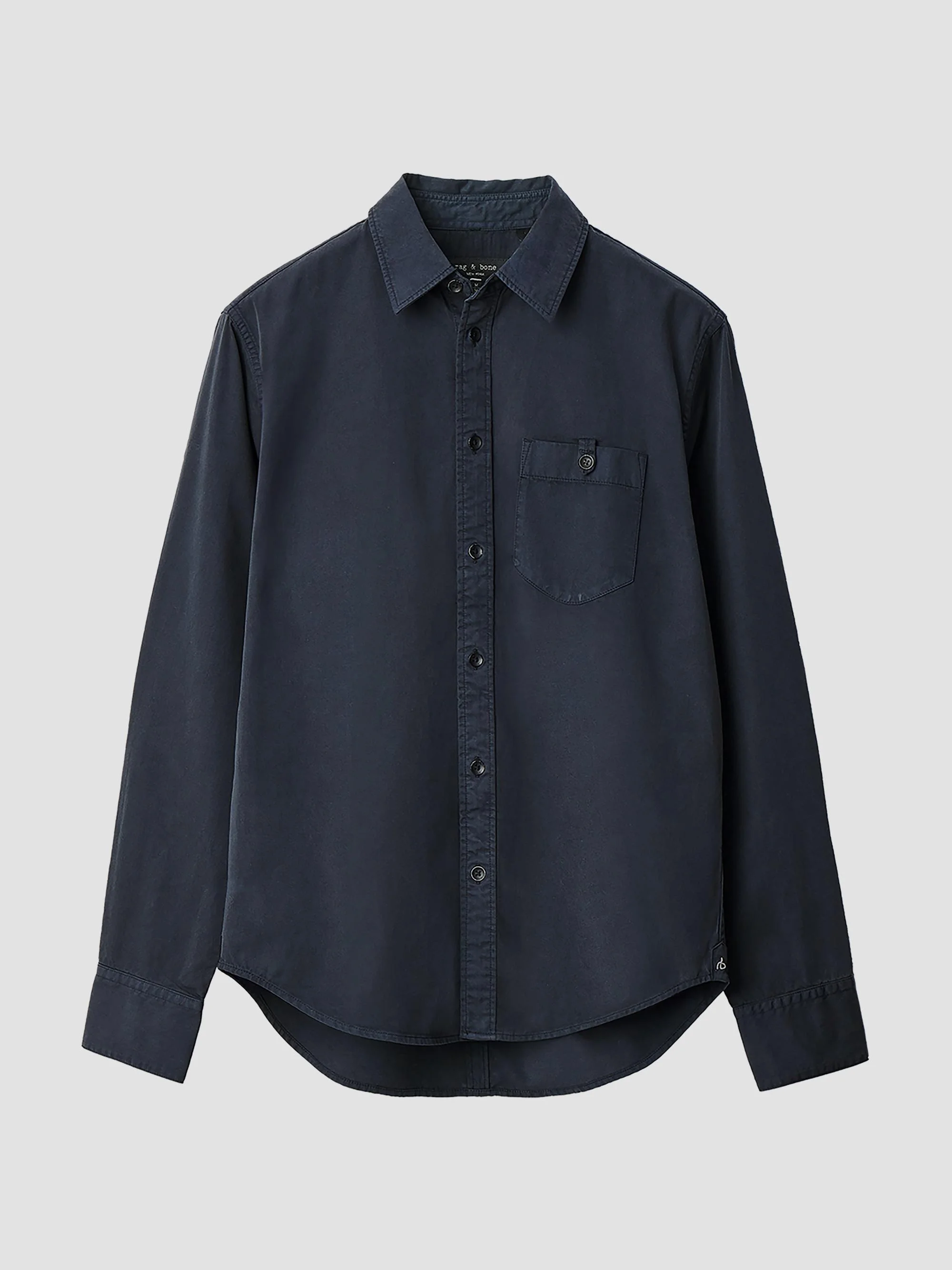 Men's Tomlin Stretch-Cotton Long-Sleeve Shirt - Slate Navy - 1