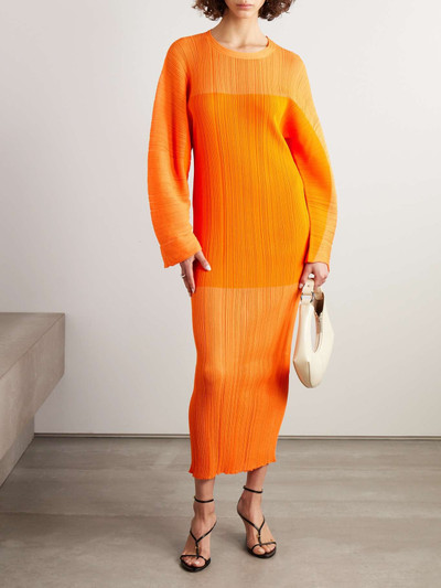 Stella McCartney + NET SUSTAIN plissé-knit midi dress outlook