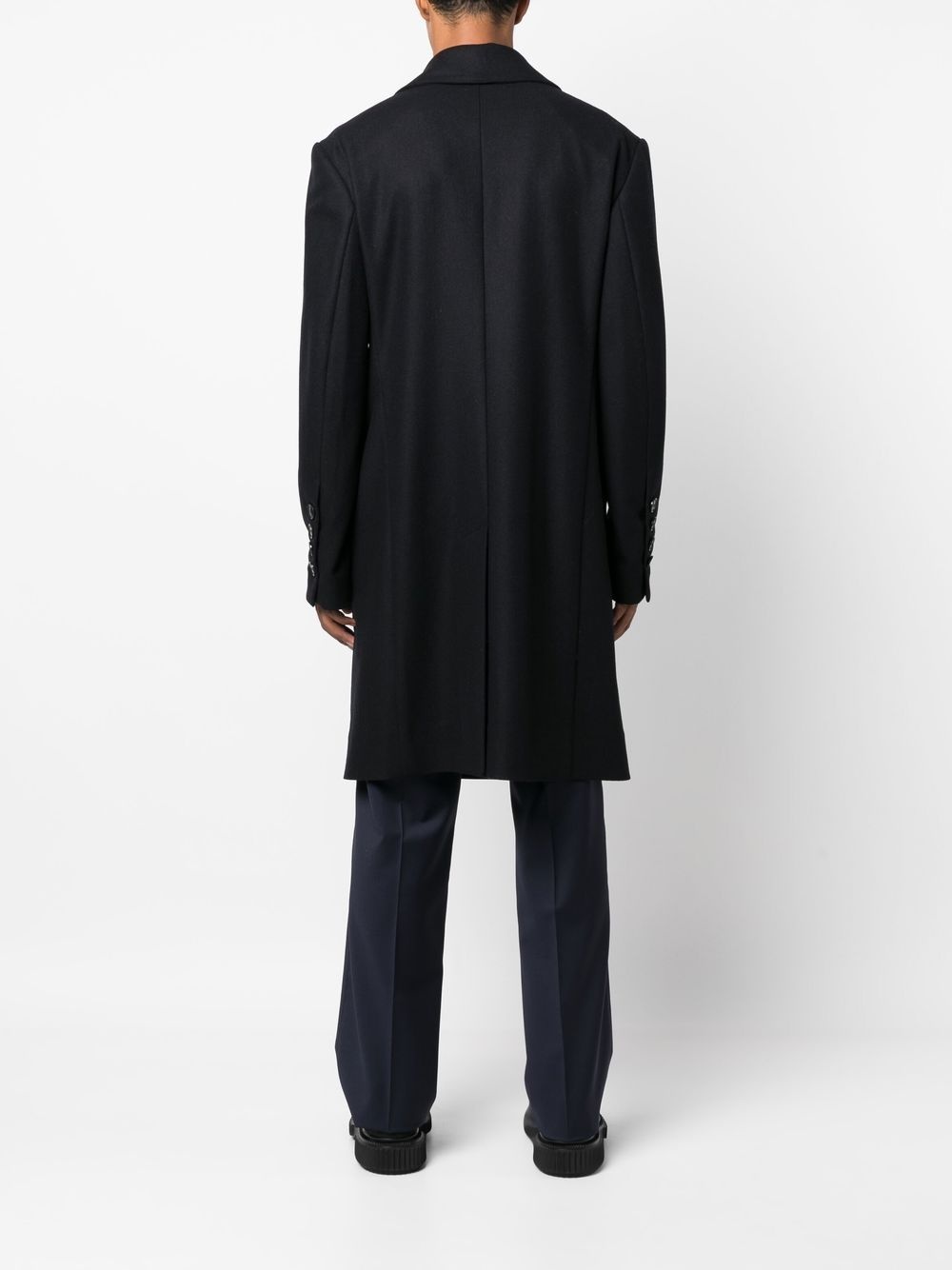 DOUBLE-BREASTED WOOL COAT - 3