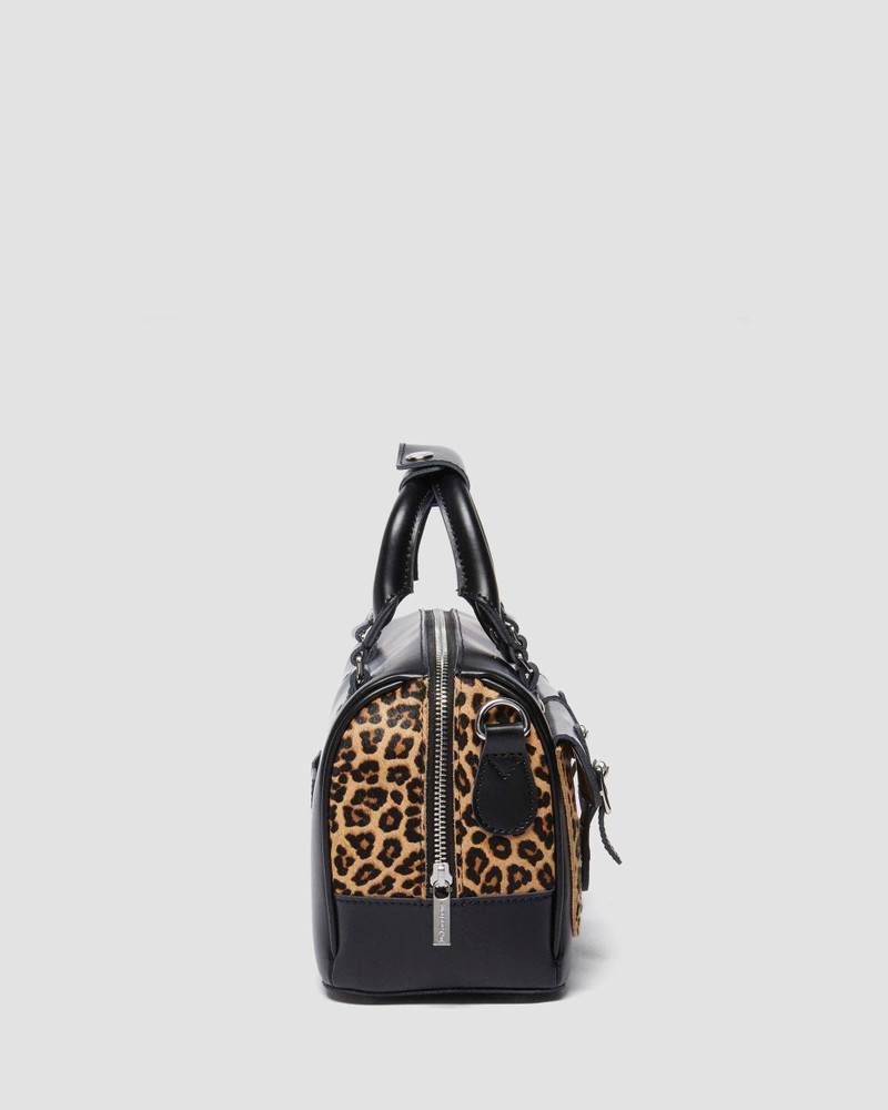 Top Handle Bag Leopard Print Hair On 5