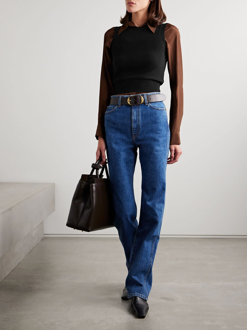 NILI LOTAN May cropped cashmere tank Black outlook