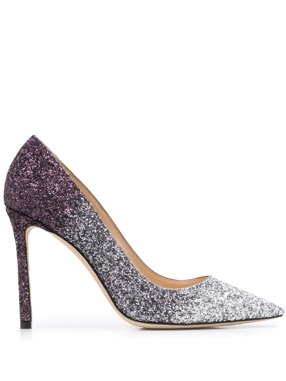 Romy 85mm glitter-effect pumps - 1