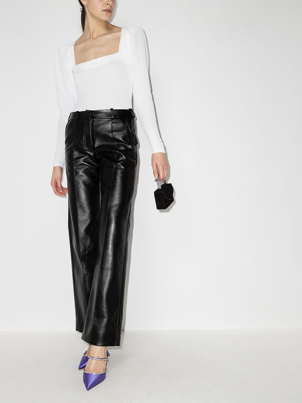 Stevie square-neck long-sleeve top - 5