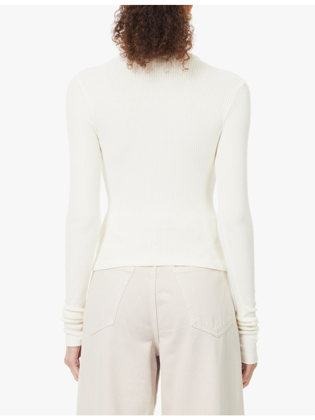 Alma shrunken crewneck jersey top - 4