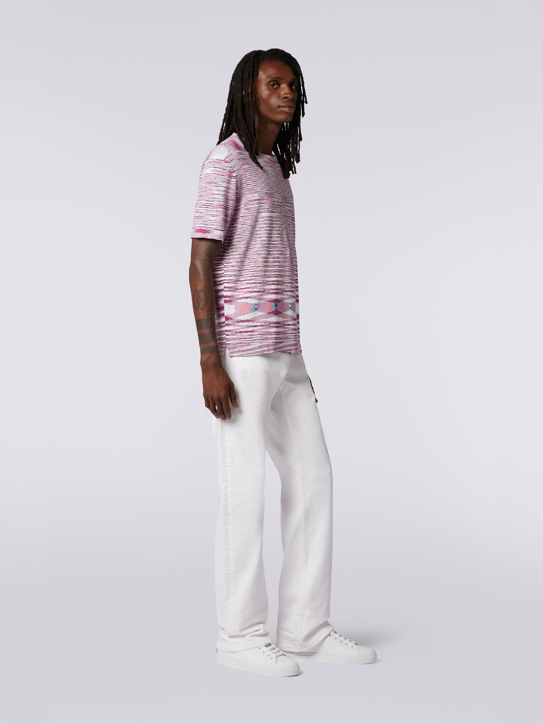 Slub cotton crew-neck T-shirt - 3