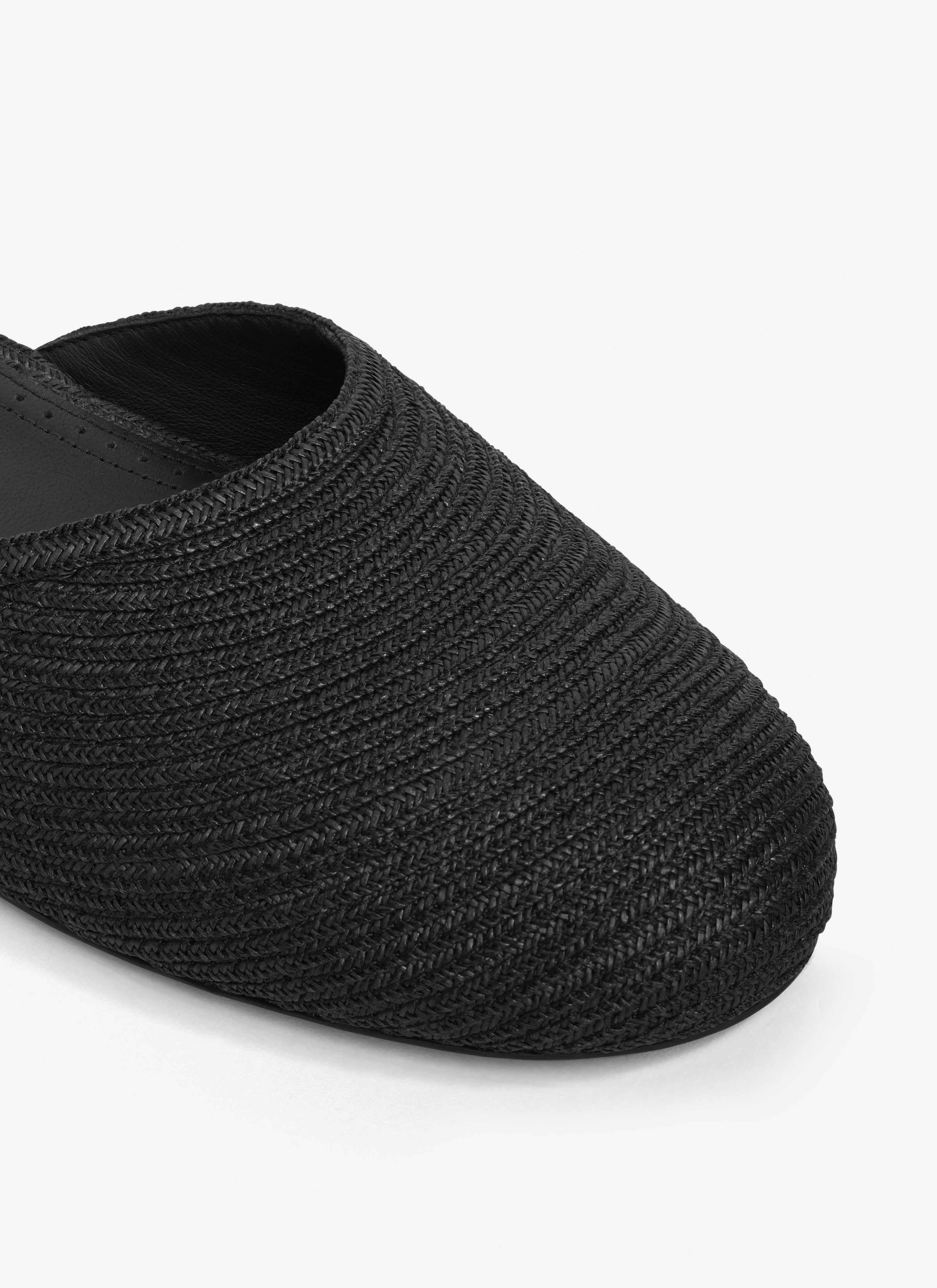 FLAT SANDALS IN PAPER STRAW - 4