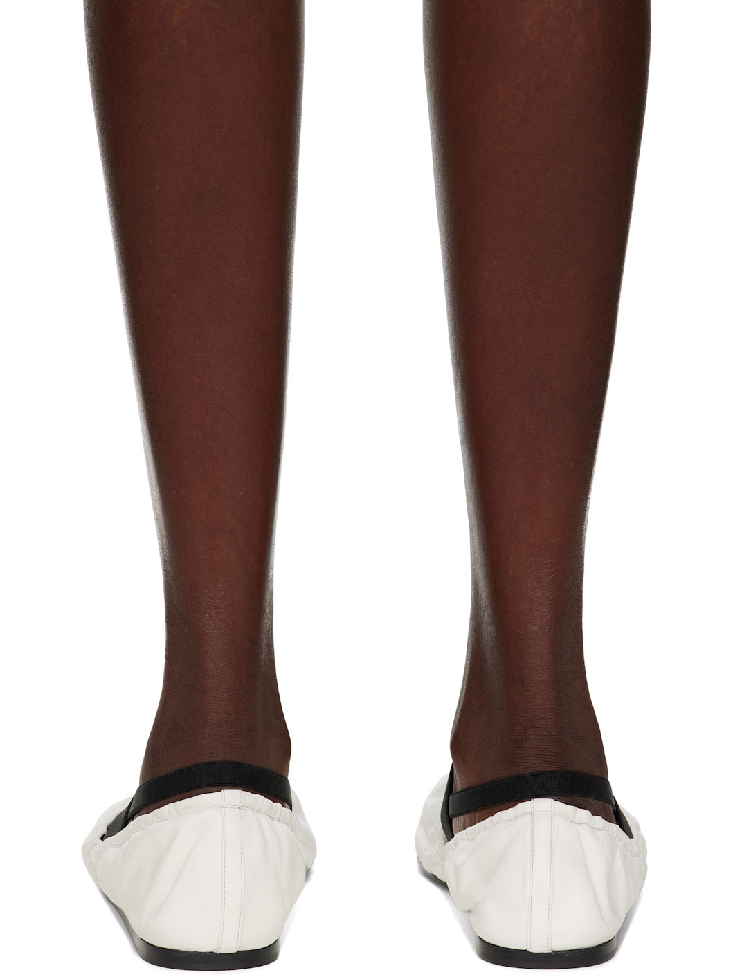 White Merce Ballerina Flats - 2