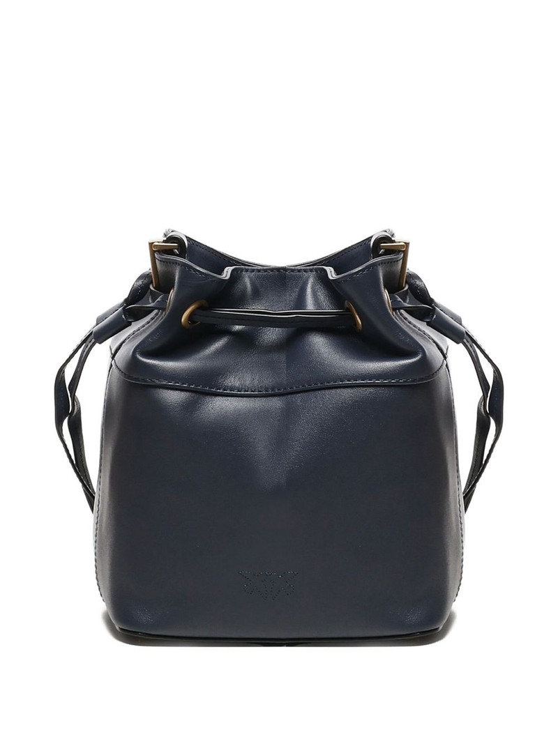 PINKO mini drawstring leather bucket bag outlook