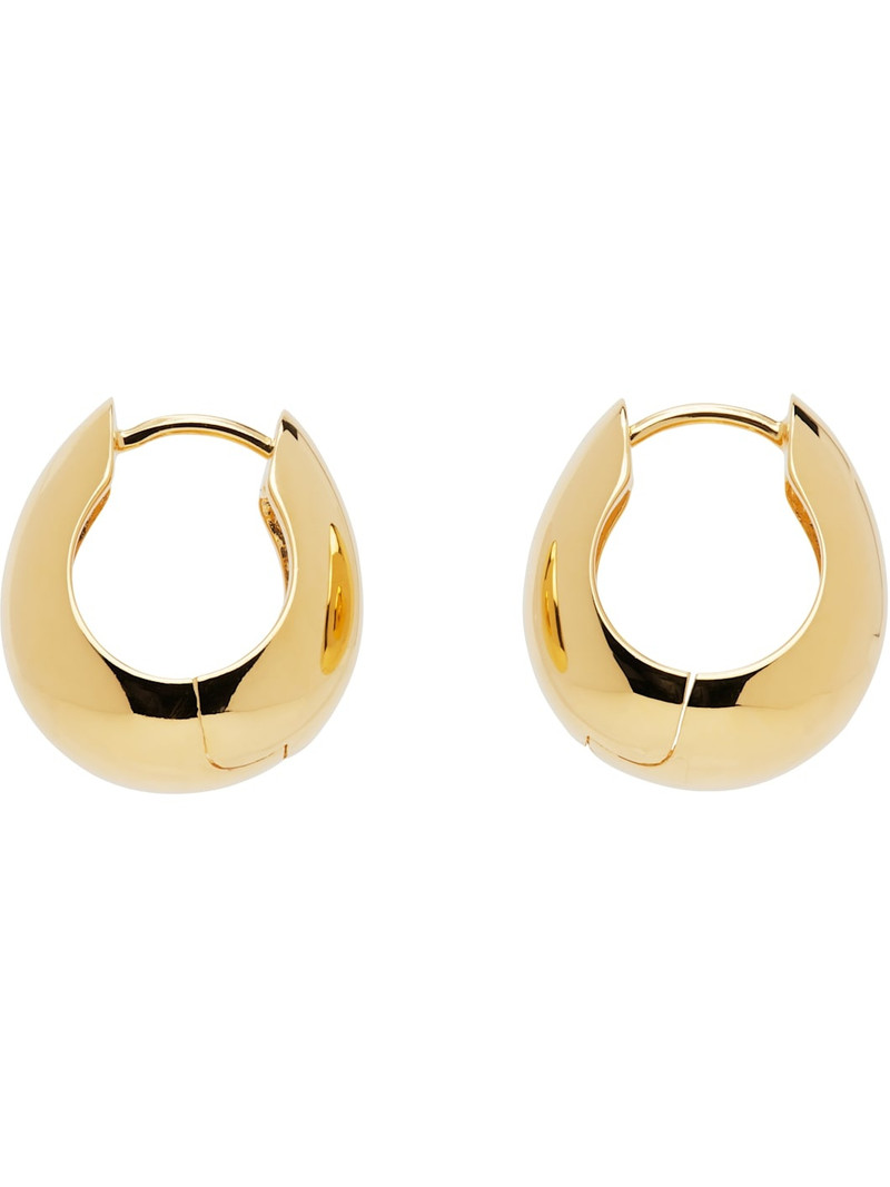 Gold Hinged Hoop Earrings 1