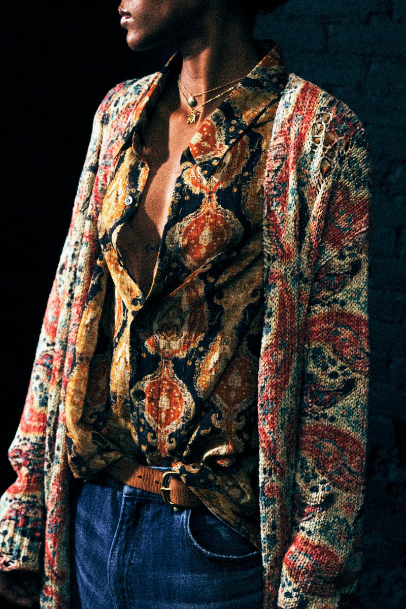 R13 PRINTED LONG CARDIGAN outlook