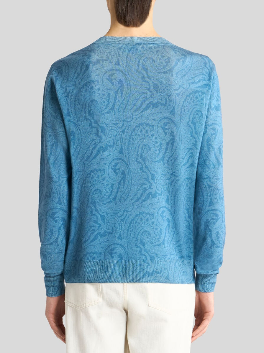 SILK AND CASHMERE PAISLEY SWEATER - 4