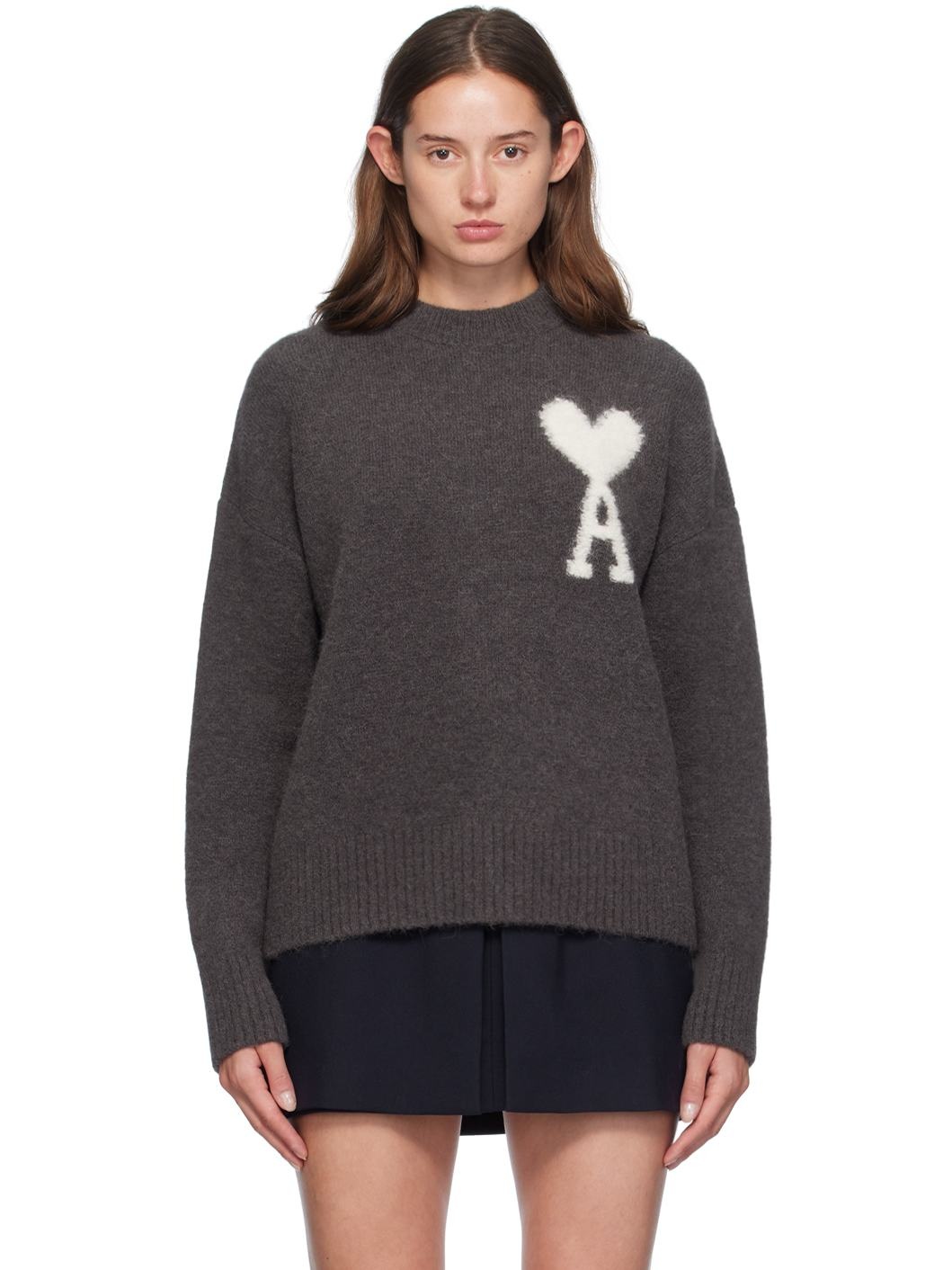 Gray Ami de Cœur Sweater - 1