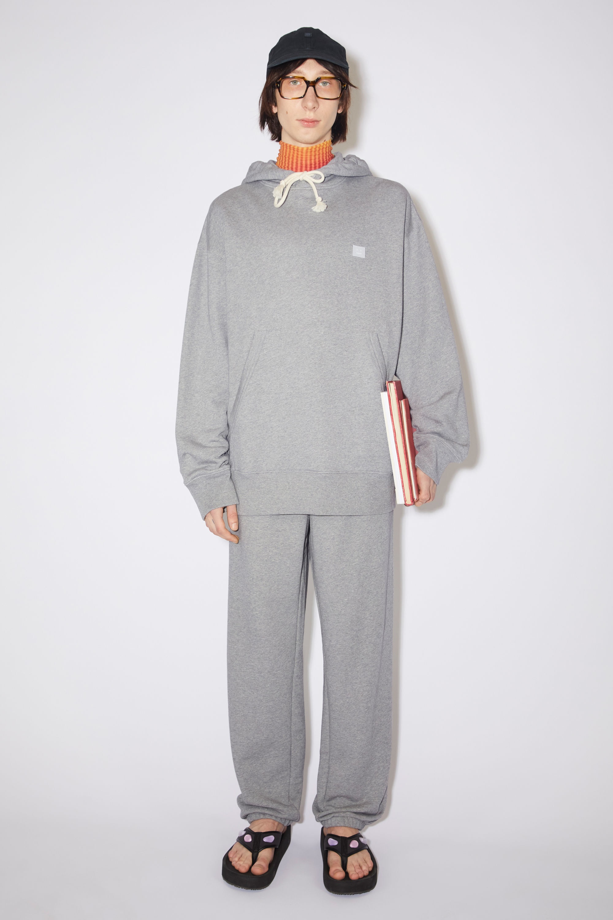 Hooded sweatshirt - Oversized fit - Light Grey Melange - 2