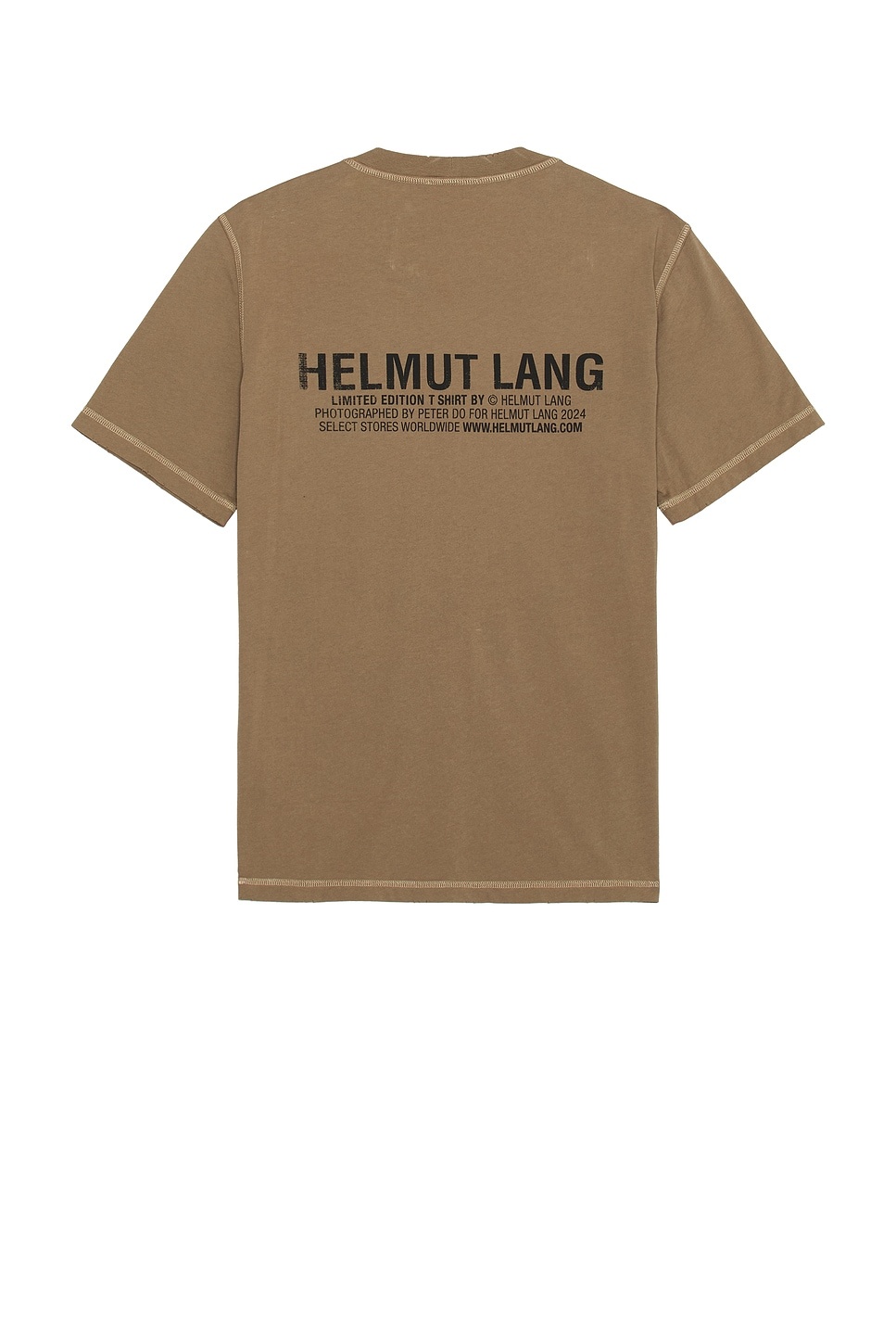 【関税込み】Helmut Lang ブラウン Postcard: Greenwich Tシャツ Brown Postcard: Greenwich T-shirt by Helmut Lang on Sale
