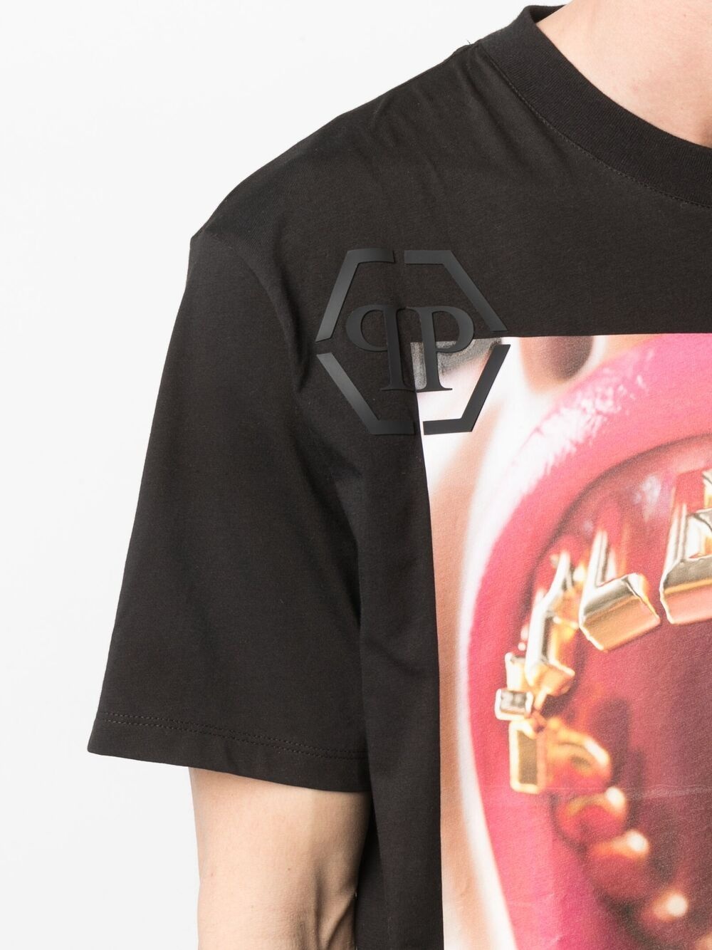 logo teeth print T-shirt - 6