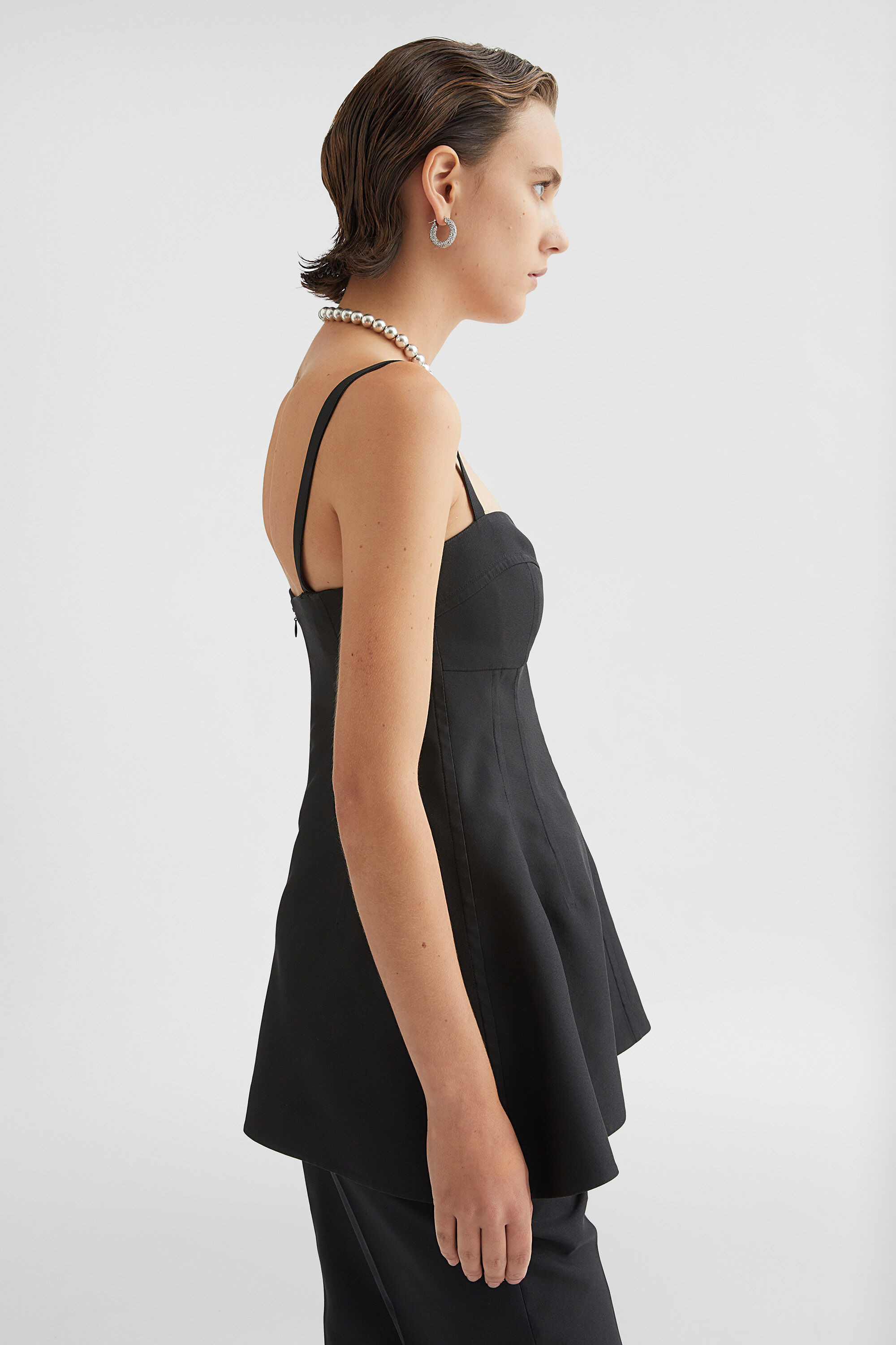 Techno Gabardine Bustier Top - 3