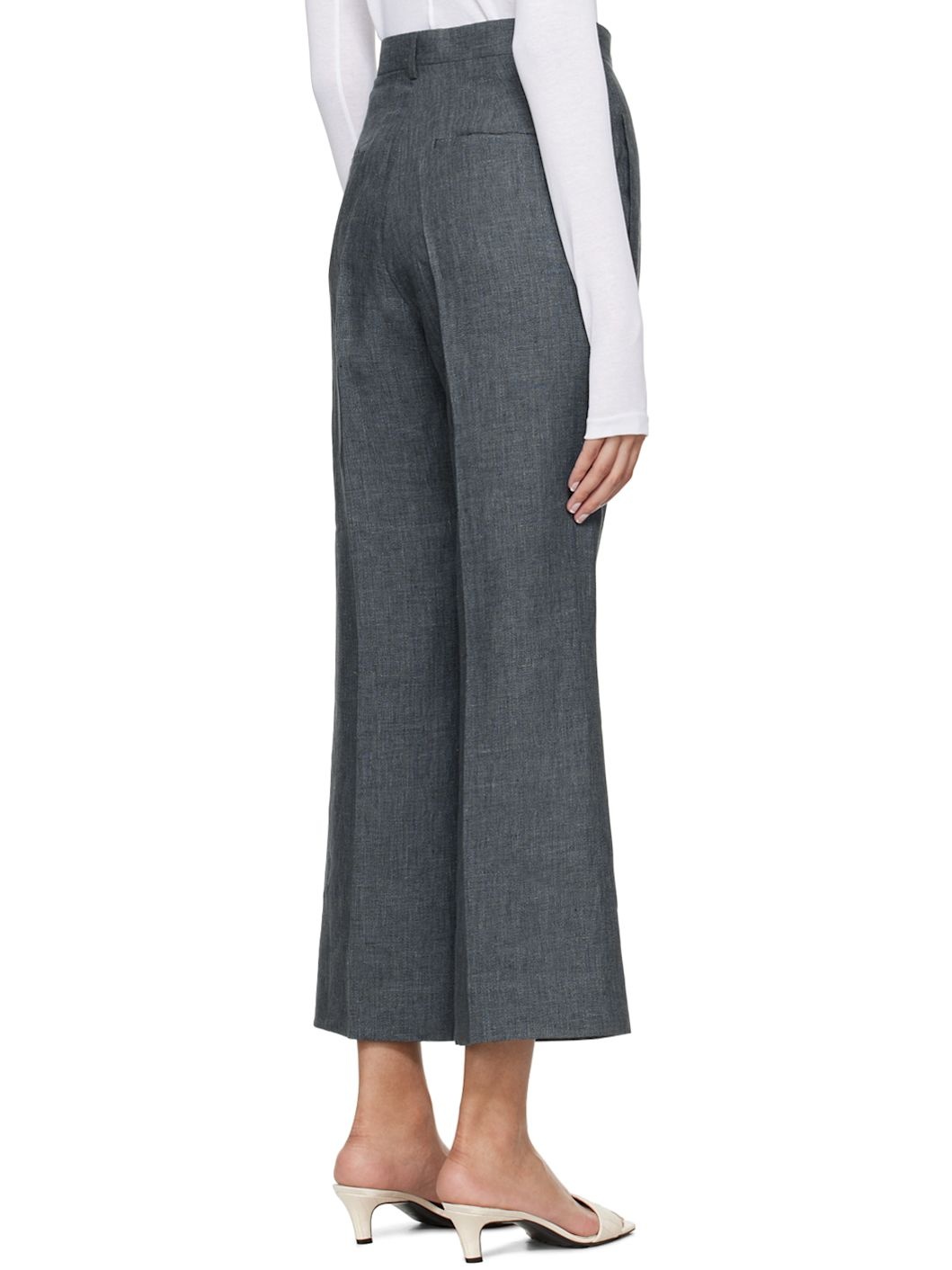 Gray Credo Trousers - 3