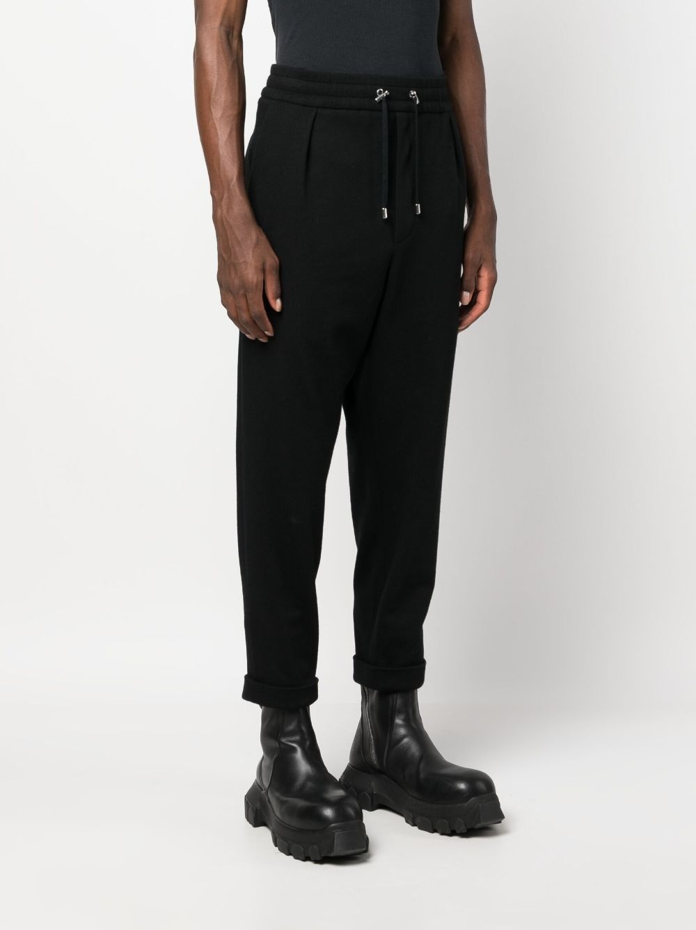 drawstring tapered track pants - 3