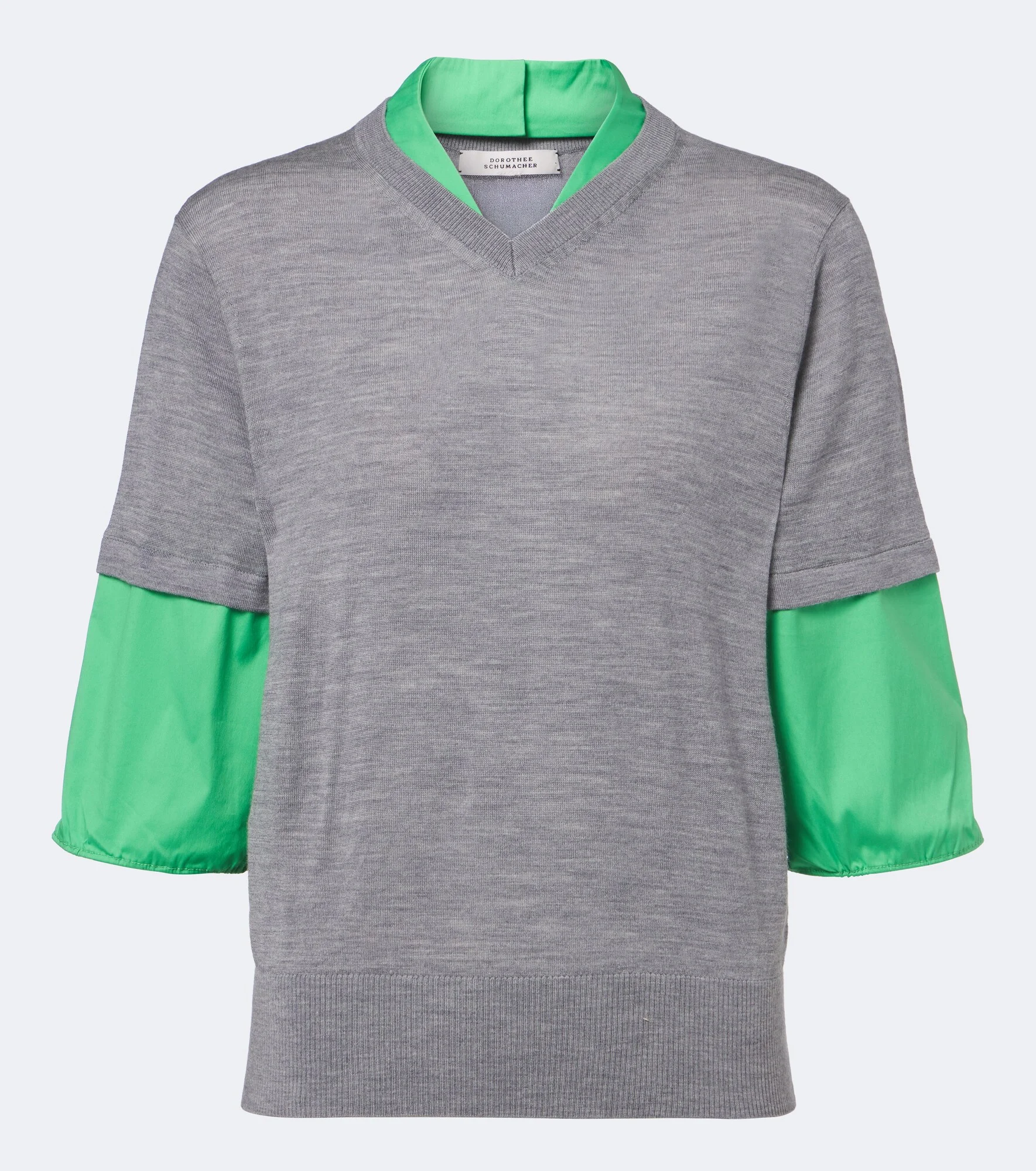 Layered virgin wool top - 1