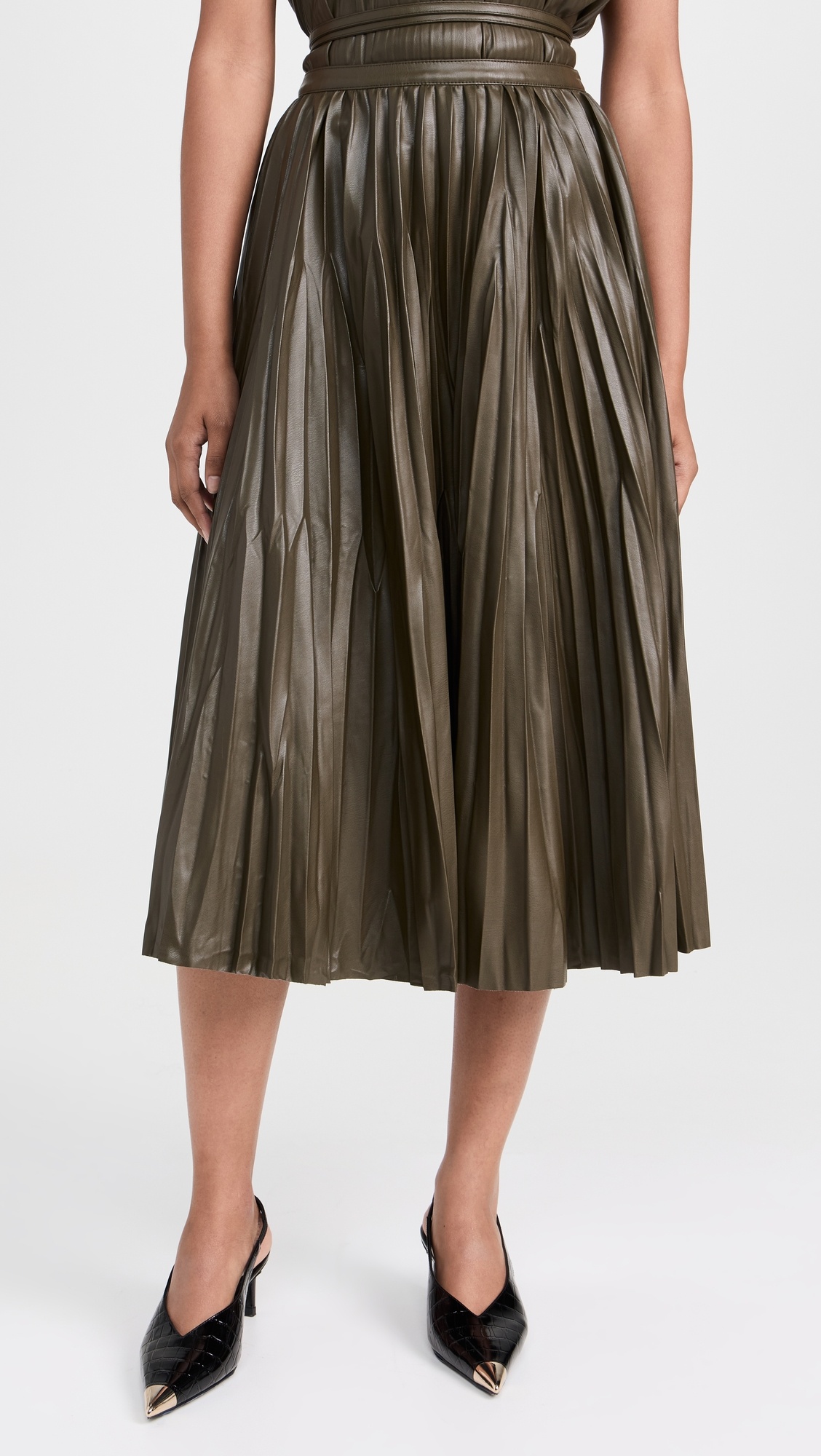 Rosalyn Skirt in Faux Leather - 1