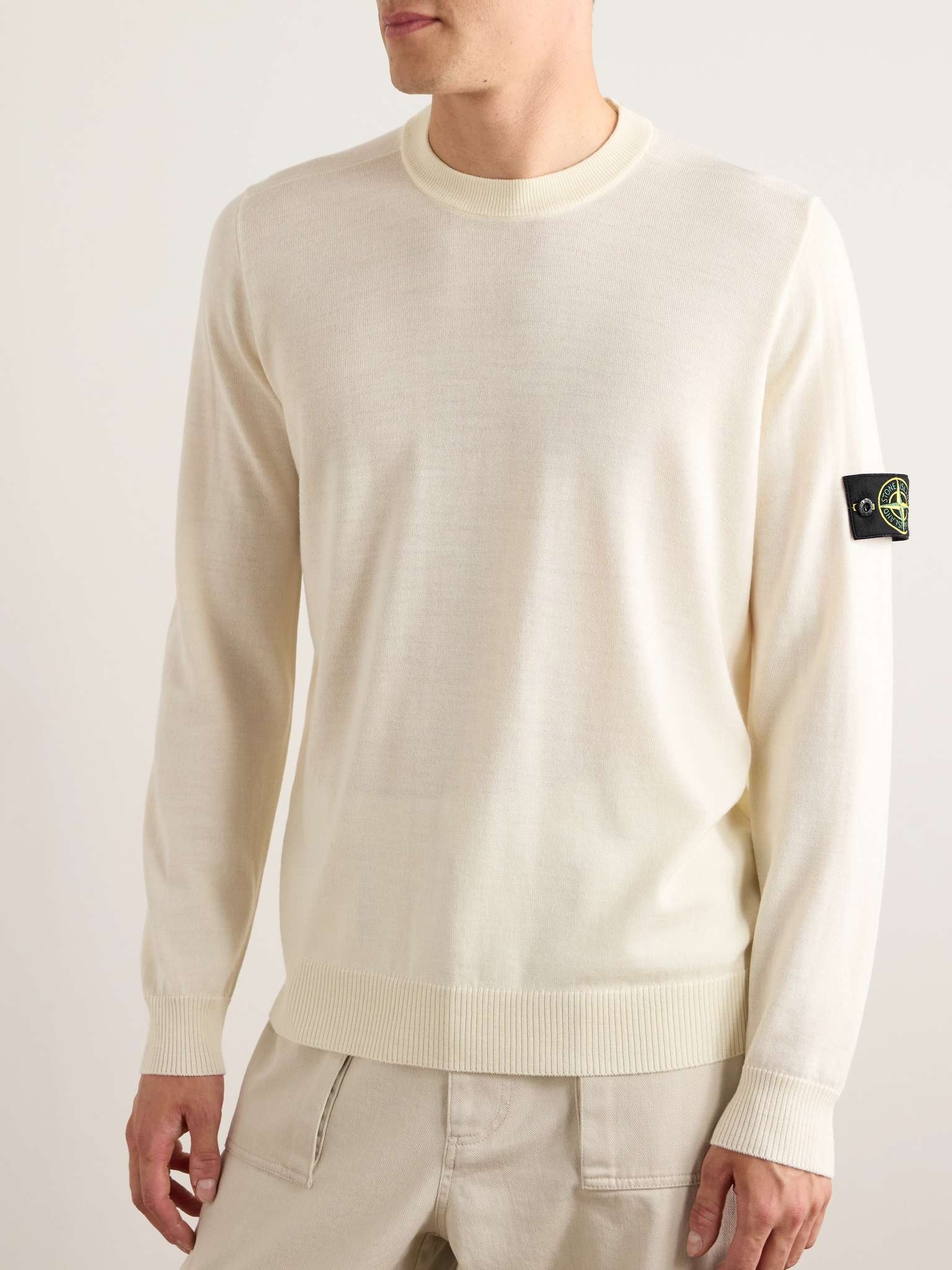 Logo-Appliquéd Wool Sweater - 3