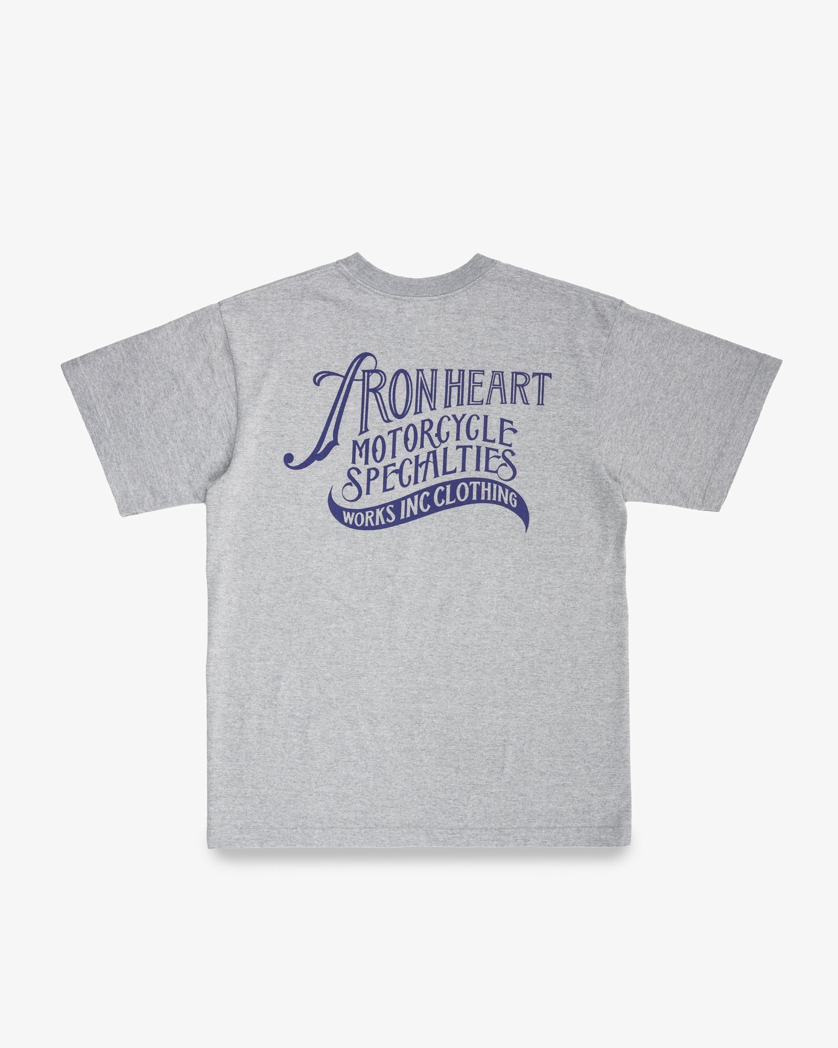 7.5OZ PRINTED LOOPWHEEL CREW NECK T-SHIRT - GREY - 5