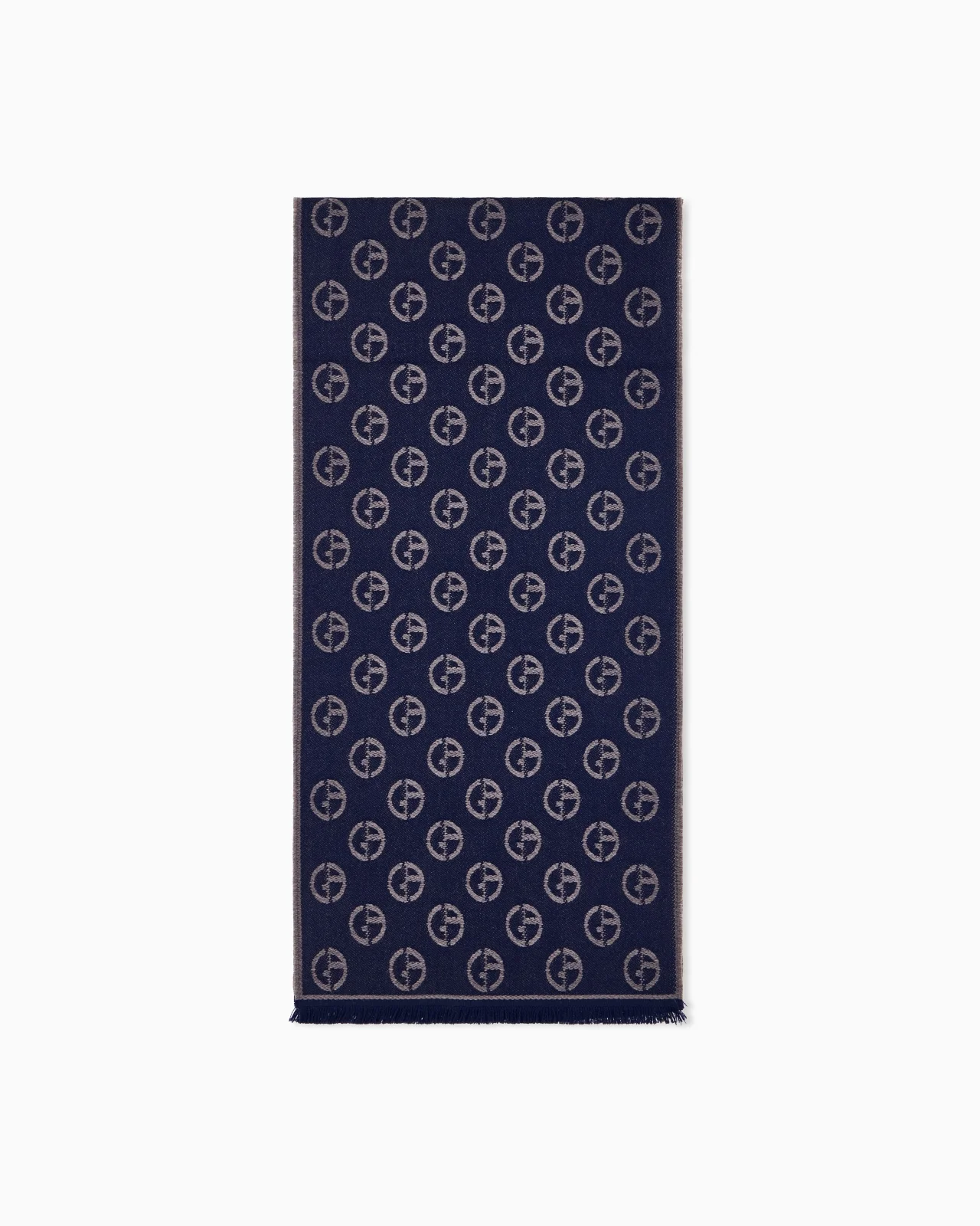 STOLE IN VIRGIN WOOL WITH LOGO - 1