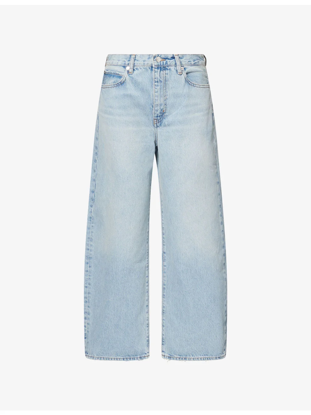 The Bow Cropped Barrel-Leg Denim Jeans - 1