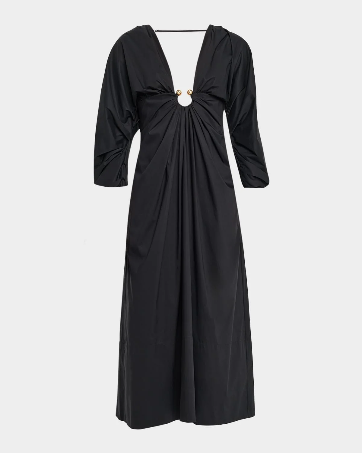 Elyza Embellished Poplin Midi Dress - 1