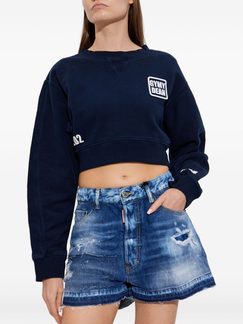 embroidered-motif sweatshirt - 3