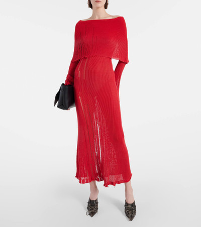 Acne Studios Distressed cotton-blend maxi dress outlook