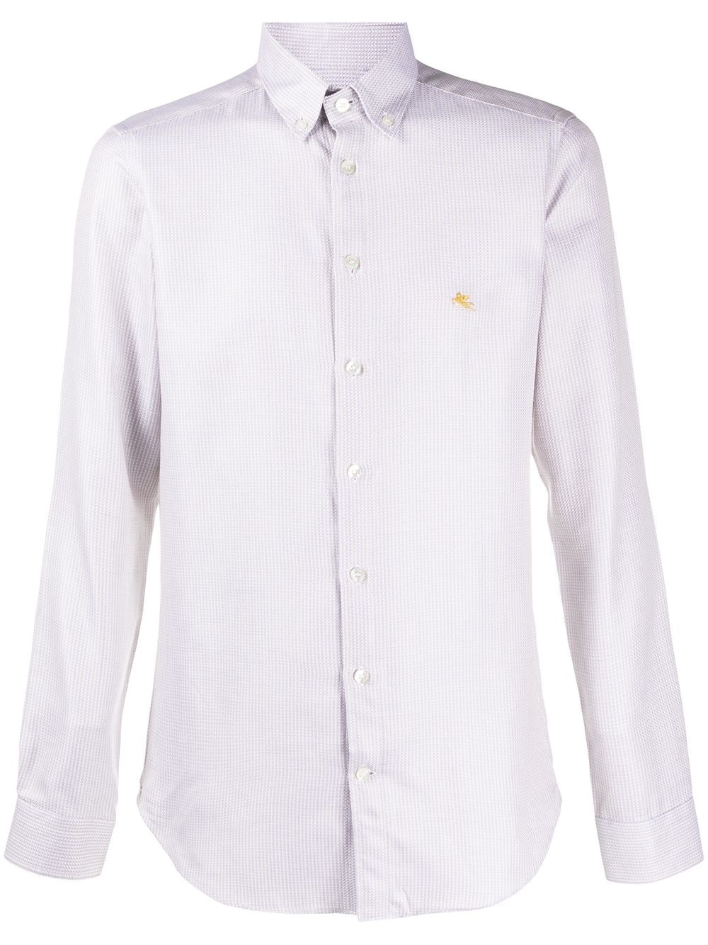 embroidered logo button-down shirt  - 1