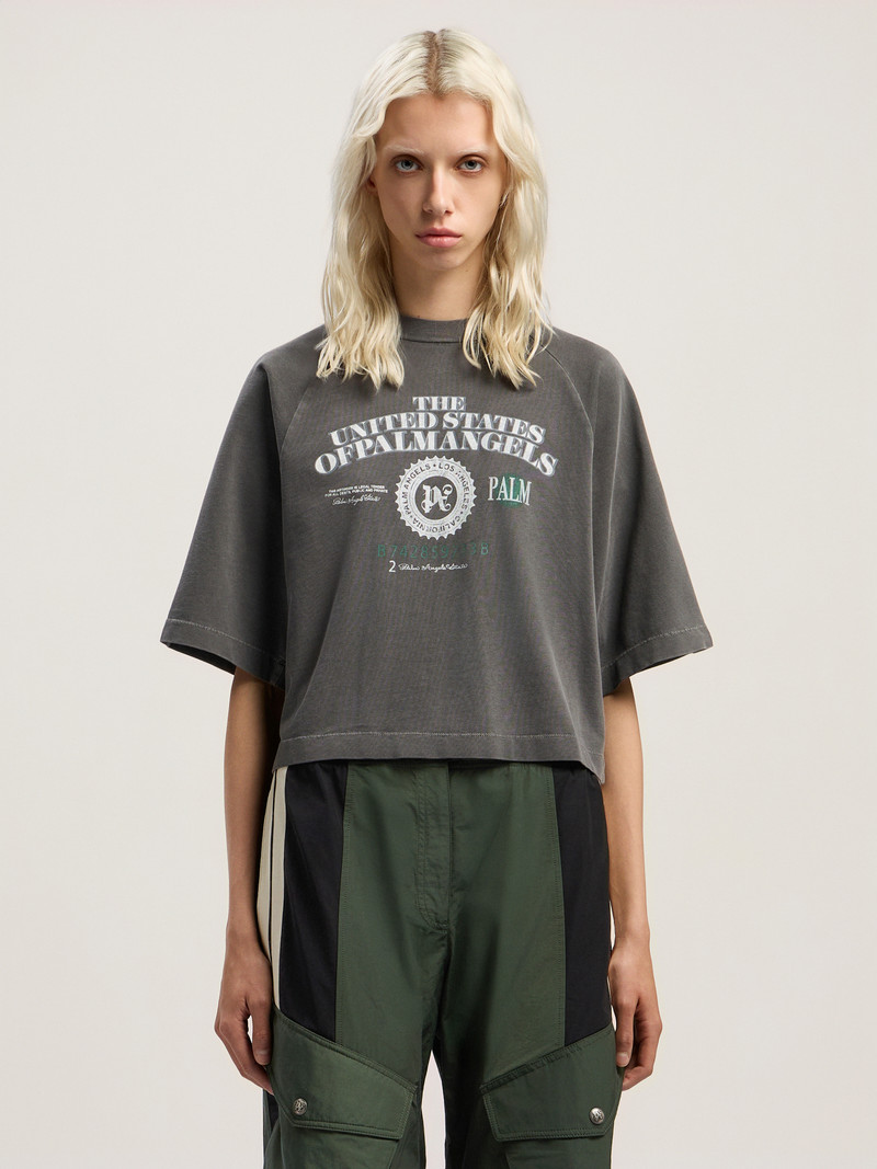 Palm Angels Dollar Cropped Tee outlook